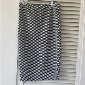 Bar III Black & White Chequered Pencil Skirt